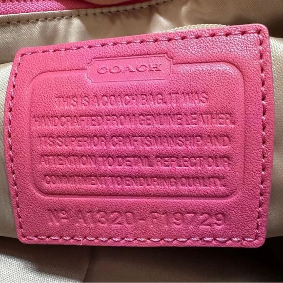 Coach Pink Crossbody Purse Bag Duffle Leather NWT - Picture 11 of 12